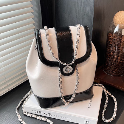 Chic Ketten-akzentierte Bucket-Handtasche Brehn