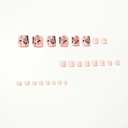 Blumen Schmetterling Design Nagelkunst Brehn
