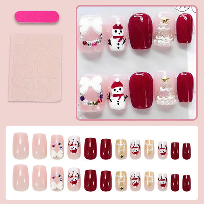 Kunstnagelset mit festlichen Weihnachtsmotiven Brehn