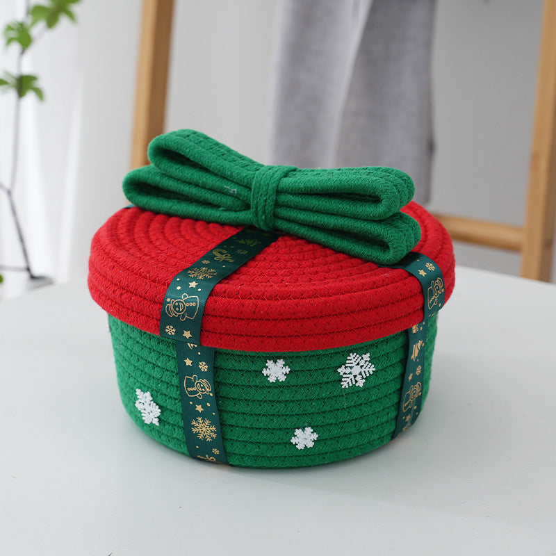 Dekorativer Aufbewahrungskorb mit Weihnachtsmotiv