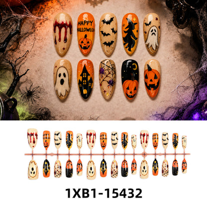 Kunstnagelset mit kreativen Halloween-Motiven Brehn