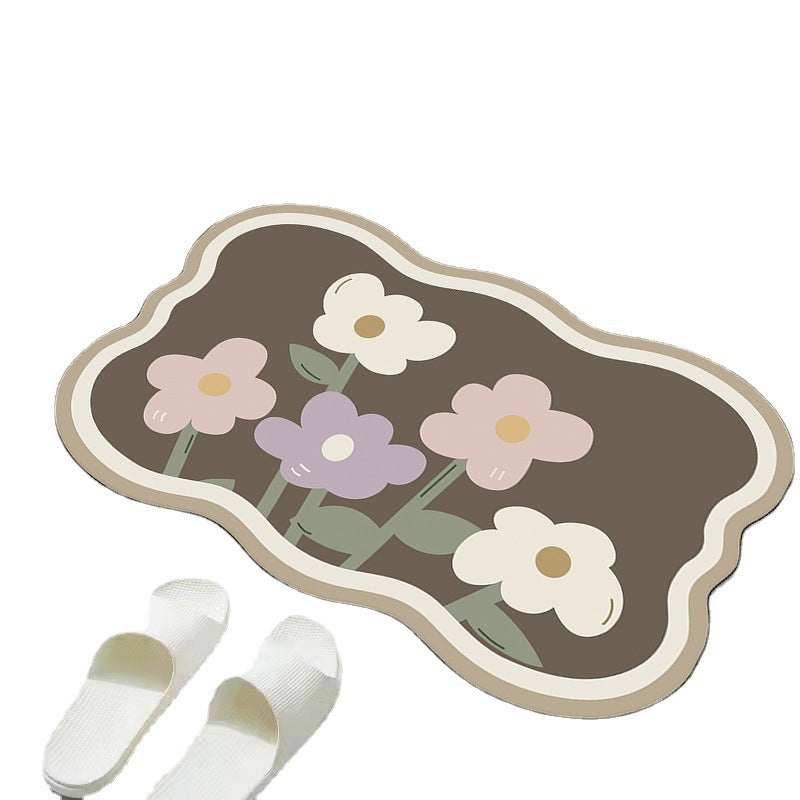 Dekorativer Floral Badteppich Brehn