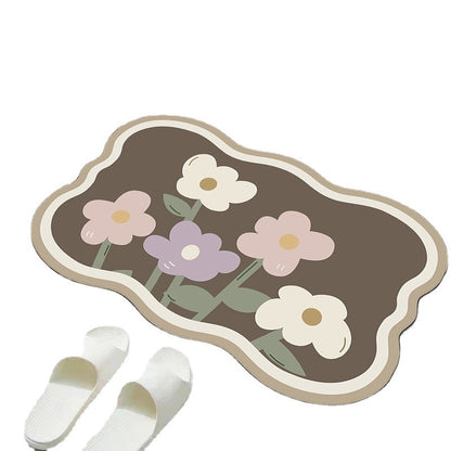 Dekorativer Floral Badteppich Brehn