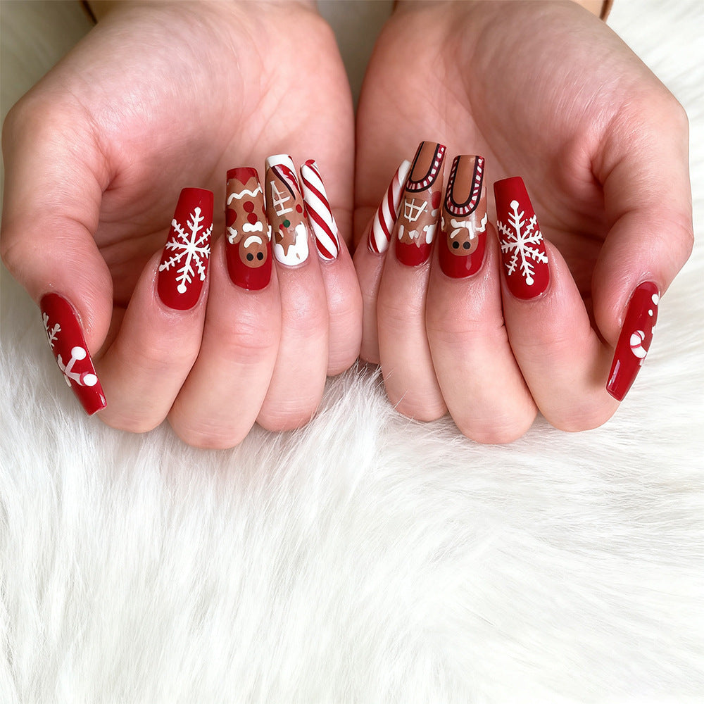 Kunstnagelset für die Winterzeit mit originellen Weihnachtsmotiven Brehn