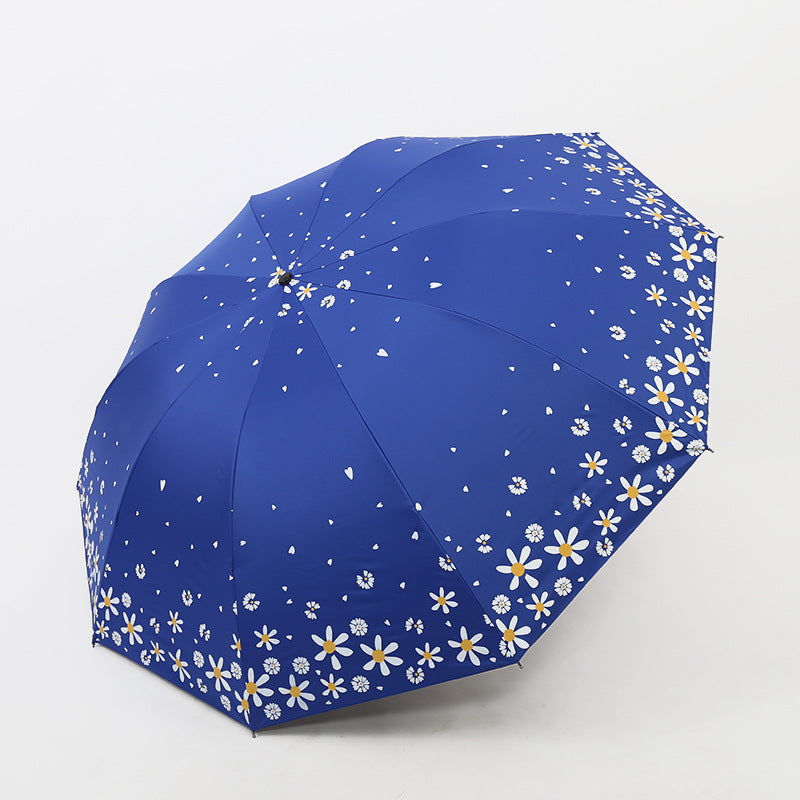 Damen Regenschirm mit floralem Design und verstärktem Rahmen Brehn