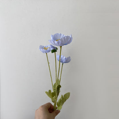 Lebensnahe Mohnblume Floral Stamm