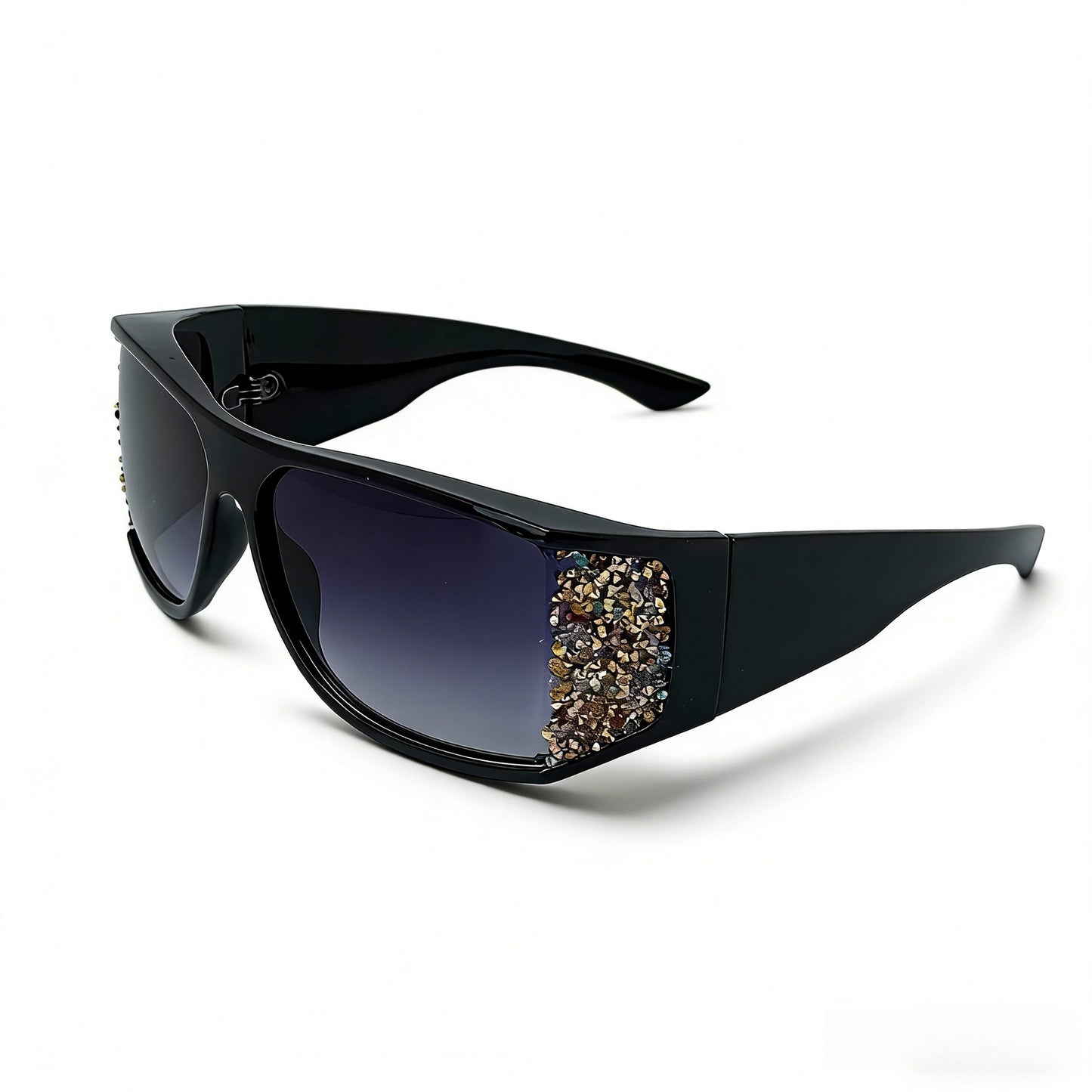 Damen Sportliche Sonnenbrille mit funkelnden Applikationen Brehn