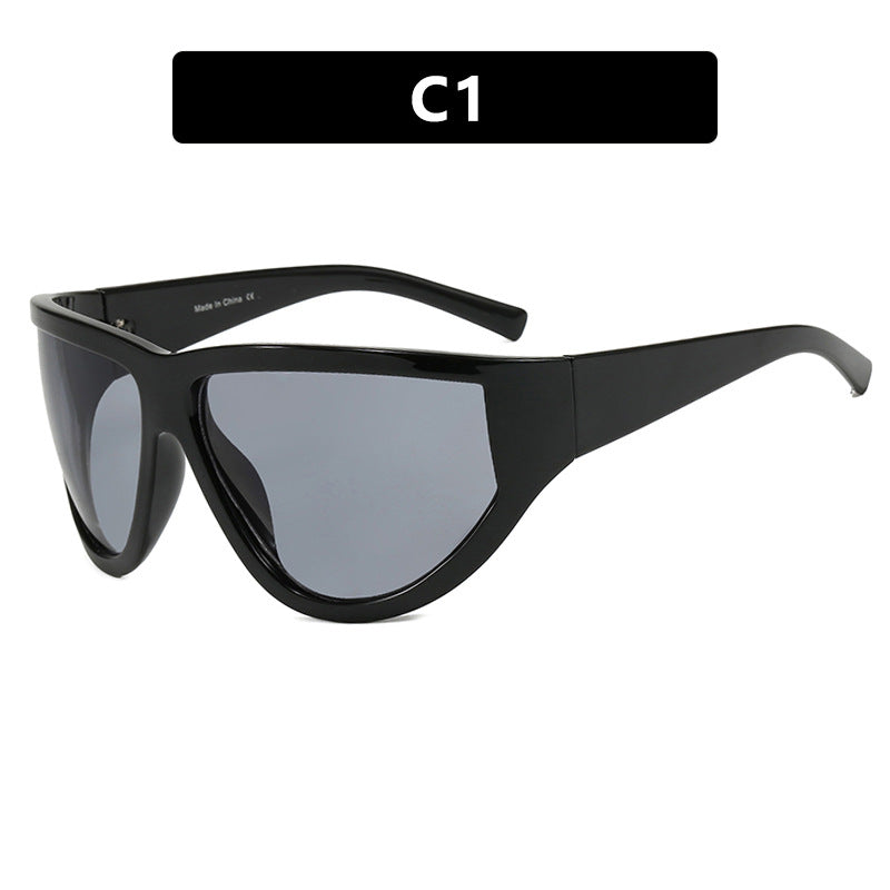 Damen futuristische Sonnenbrille mit sportlichem Design und flexiblen Gläsern Brehn