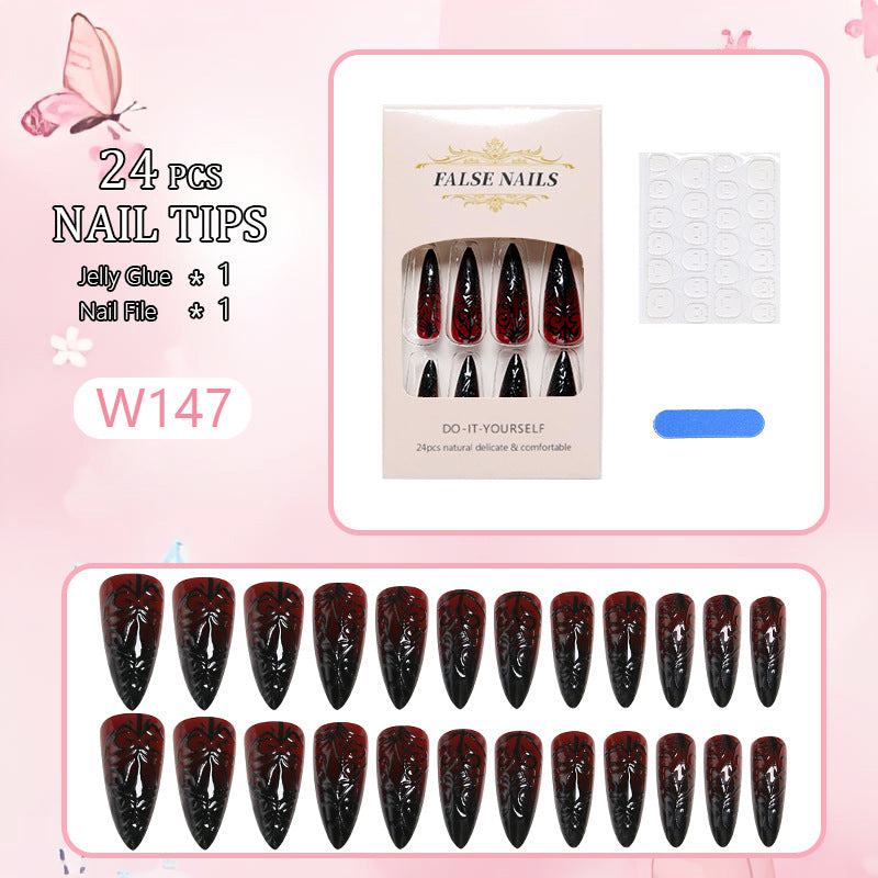 Kunstnagel-Set mit elegantem floralen Design Brehn
