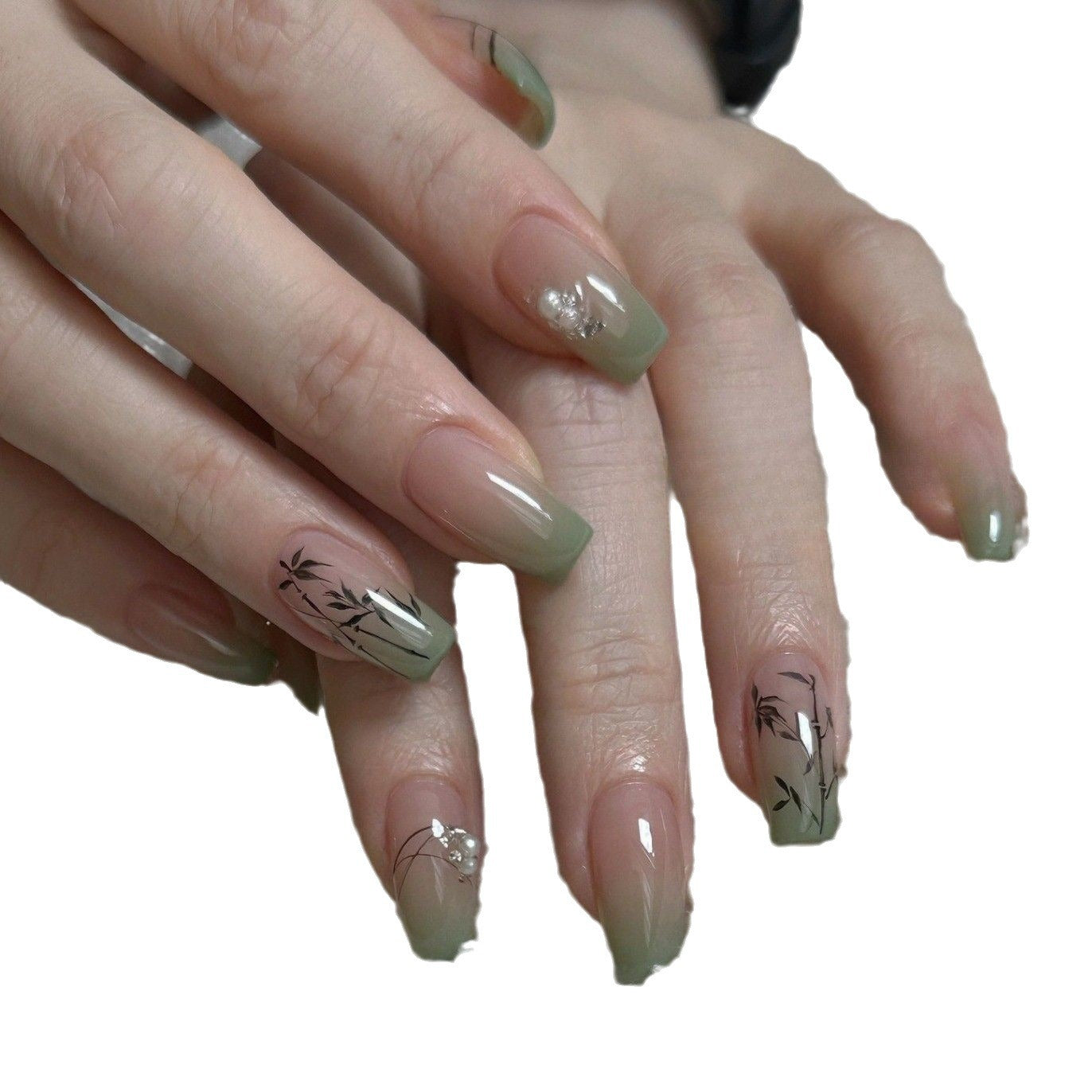 Botanische Blumen Design Press-On Nägel Brehn