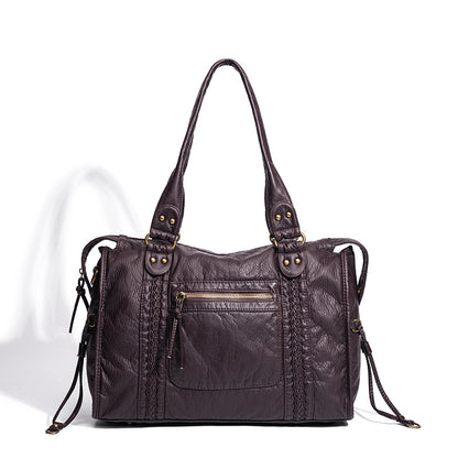 Distressed Leder Satchel Tasche Brehn