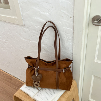 Vielseitige Wildleder-Shopper Tasche