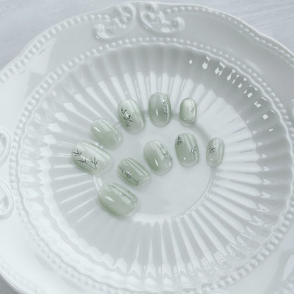 Botanische Press-On Nagelkunst Set