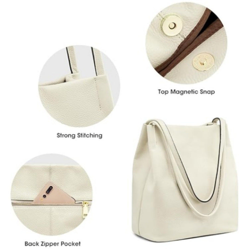Stilvolle Leder-Hobo-Handtasche Brehn