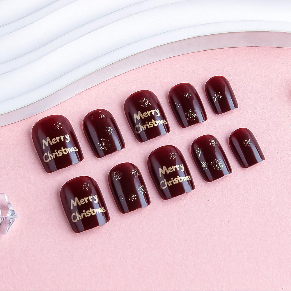 Festliche Weihnachts-Themen Press-On Nagelkunst Brehn 1787543209