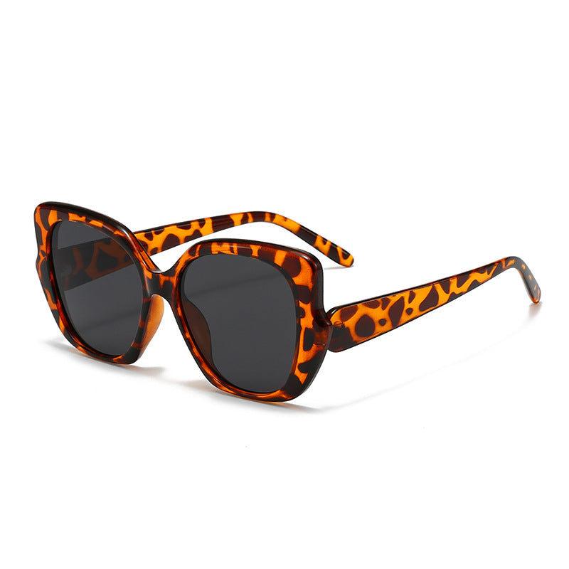Damen oversized modische Sonnenbrille mit geschwungenem Rahmen Brehn