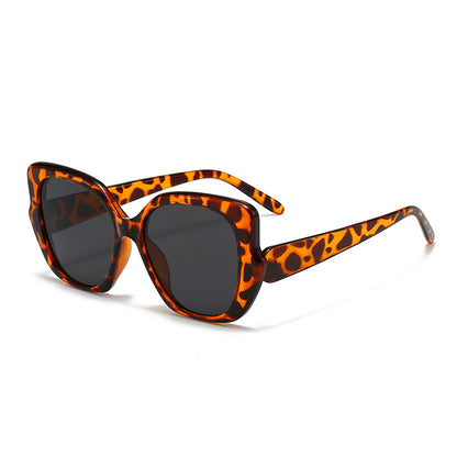 Damen oversized modische Sonnenbrille mit geschwungenem Rahmen Brehn