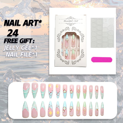 Kreatives Press-On Nagelkunstset mit Zubehör