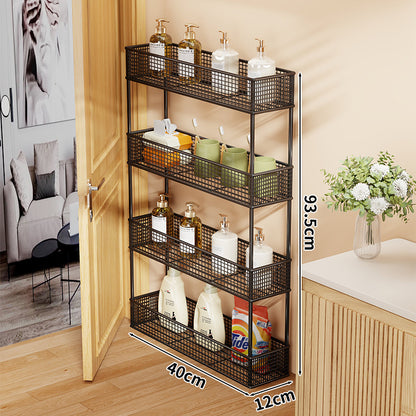Slim Narrow Pull-Out Mesh Storage Organizer für Schrank und Türspalt