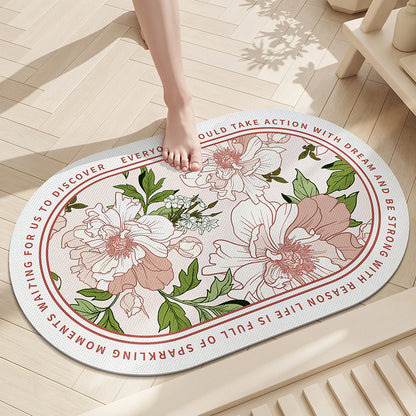 Frauen Floral Rutschfeste Badematte Brehn