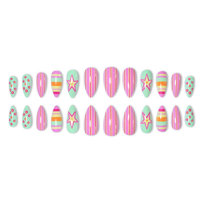 Themen Vibrant Press-On Nagelkunst Brehn