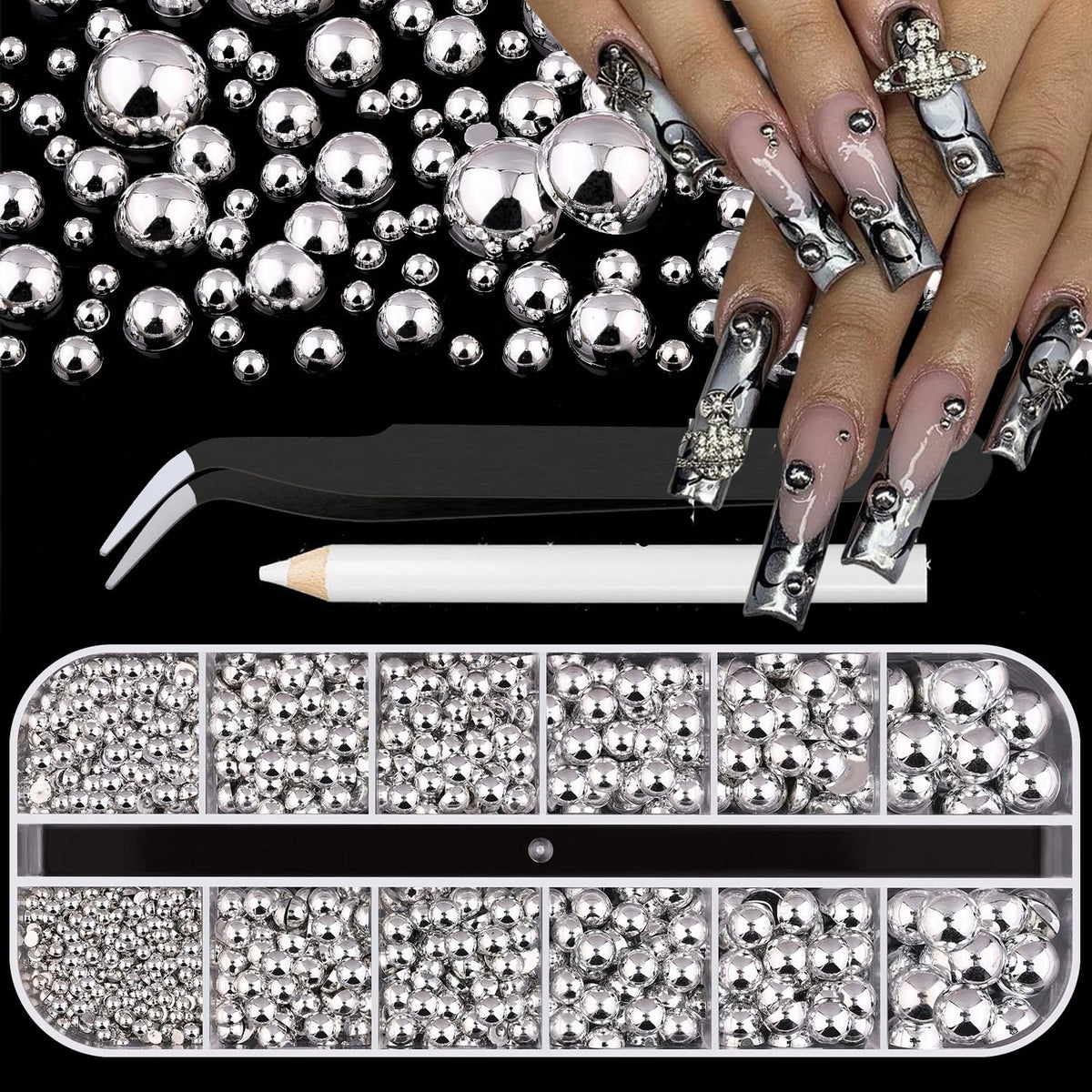 Professionelles Nagelkunst Strass Set