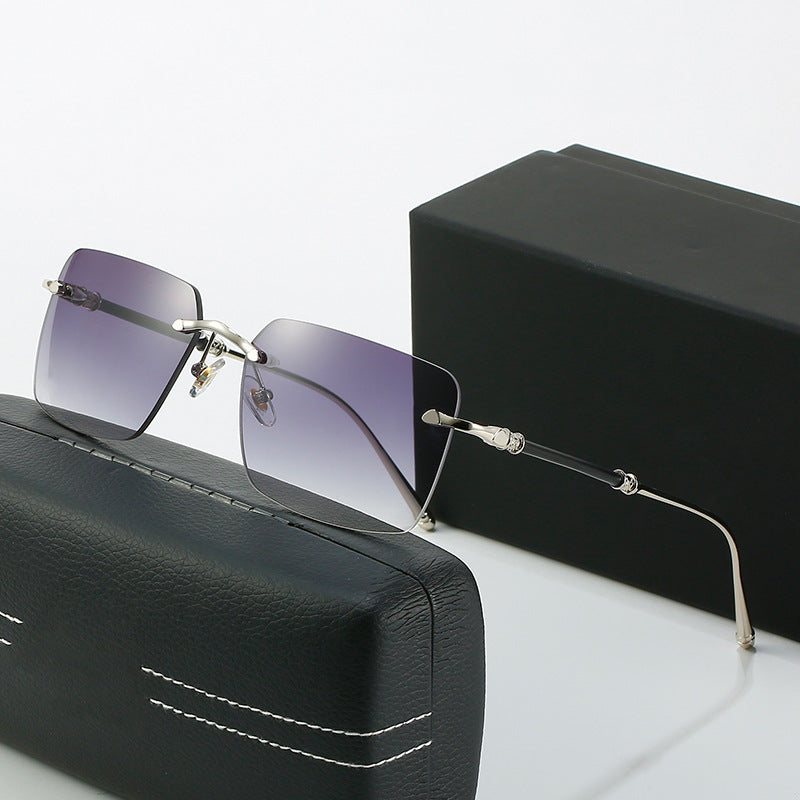 Damen modische Sonnenschutzbrille mit quadratischem Rahmen und luxuriösen Akzenten Brehn