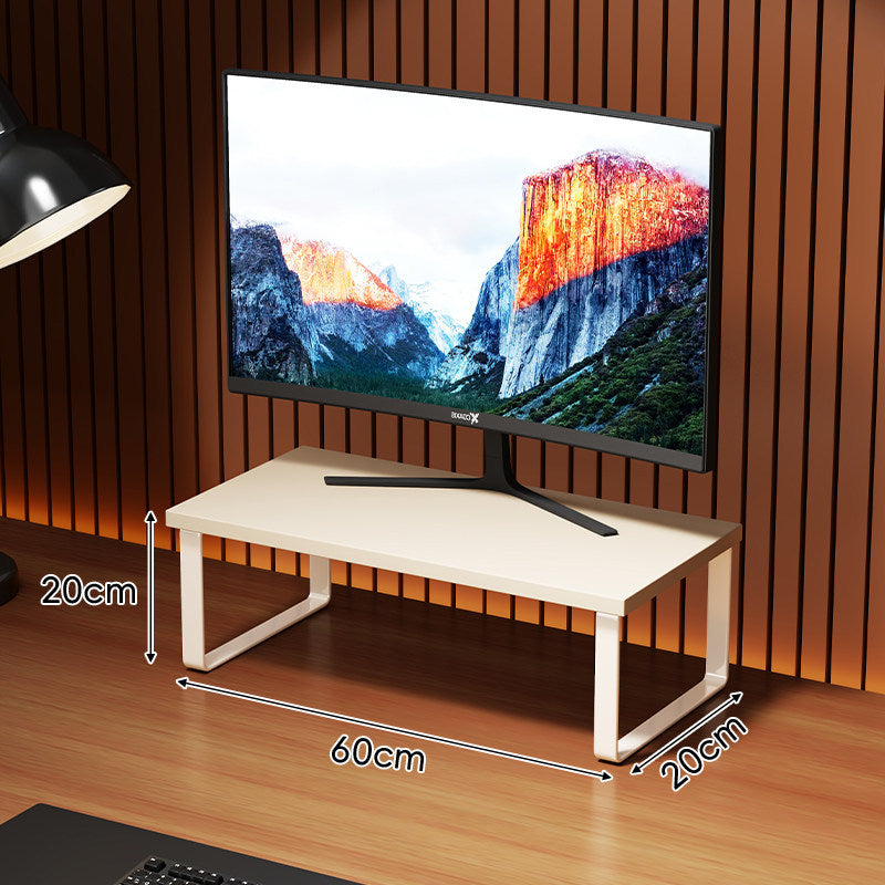 Erhöhter Holzoberfläche Metall Monitorständer mit Unterlage-Regal