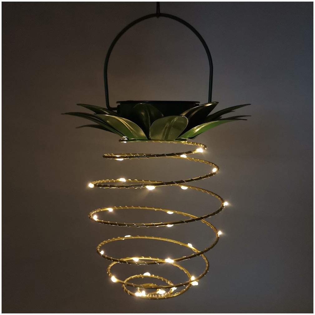 Spiral Pendant LED Hängeleuchte Pflanzgefäß Mit Faux Tropischem Blattaufsatz Brehn