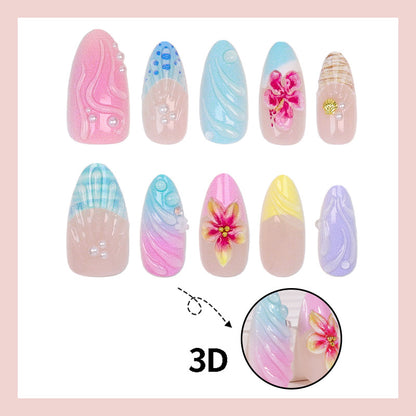 Kunstnagelset mit maritimen Motiven und einzigartigen Designs Brehn