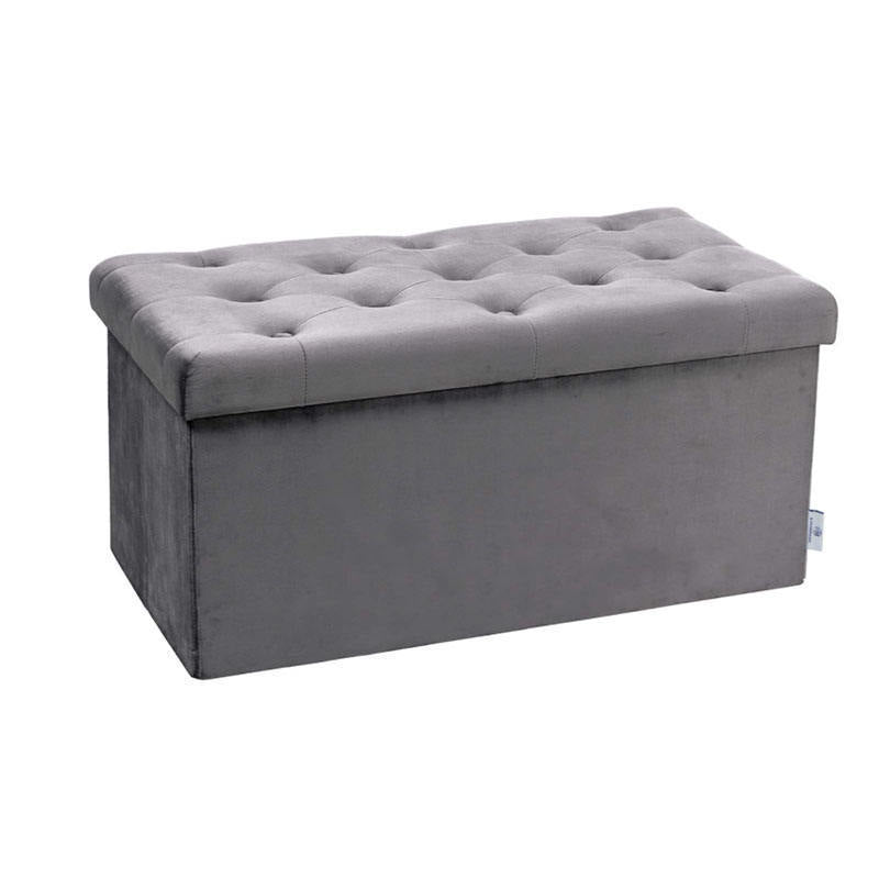 Stylischer Samt Aufbewahrungs-Hocker Brehn