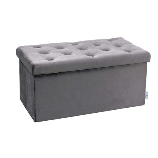 Stylischer Samt Aufbewahrungs-Hocker Brehn