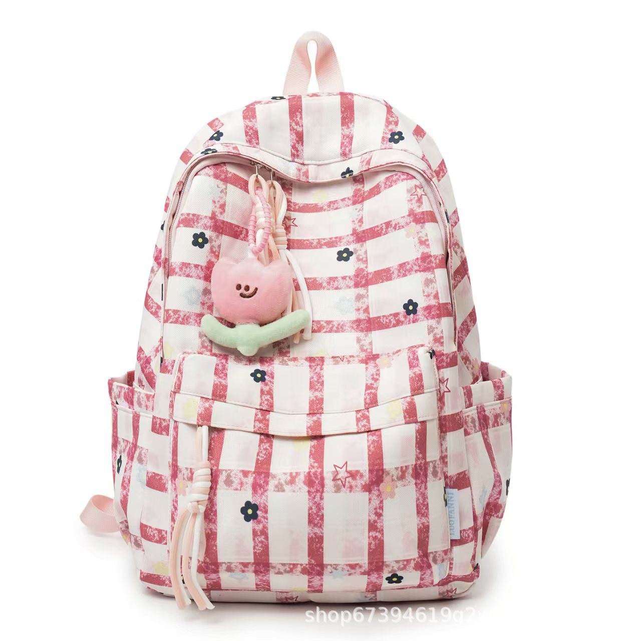 Verspielt Gittermuster Rucksack Brehn