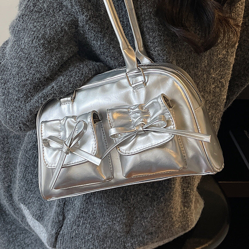 Modische lackierte Lederhandtasche