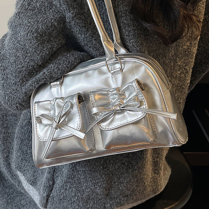 Modische lackierte Lederhandtasche