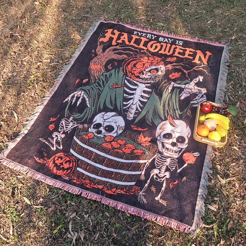 Halloween-Themen Wandteppich-Wurfdecke