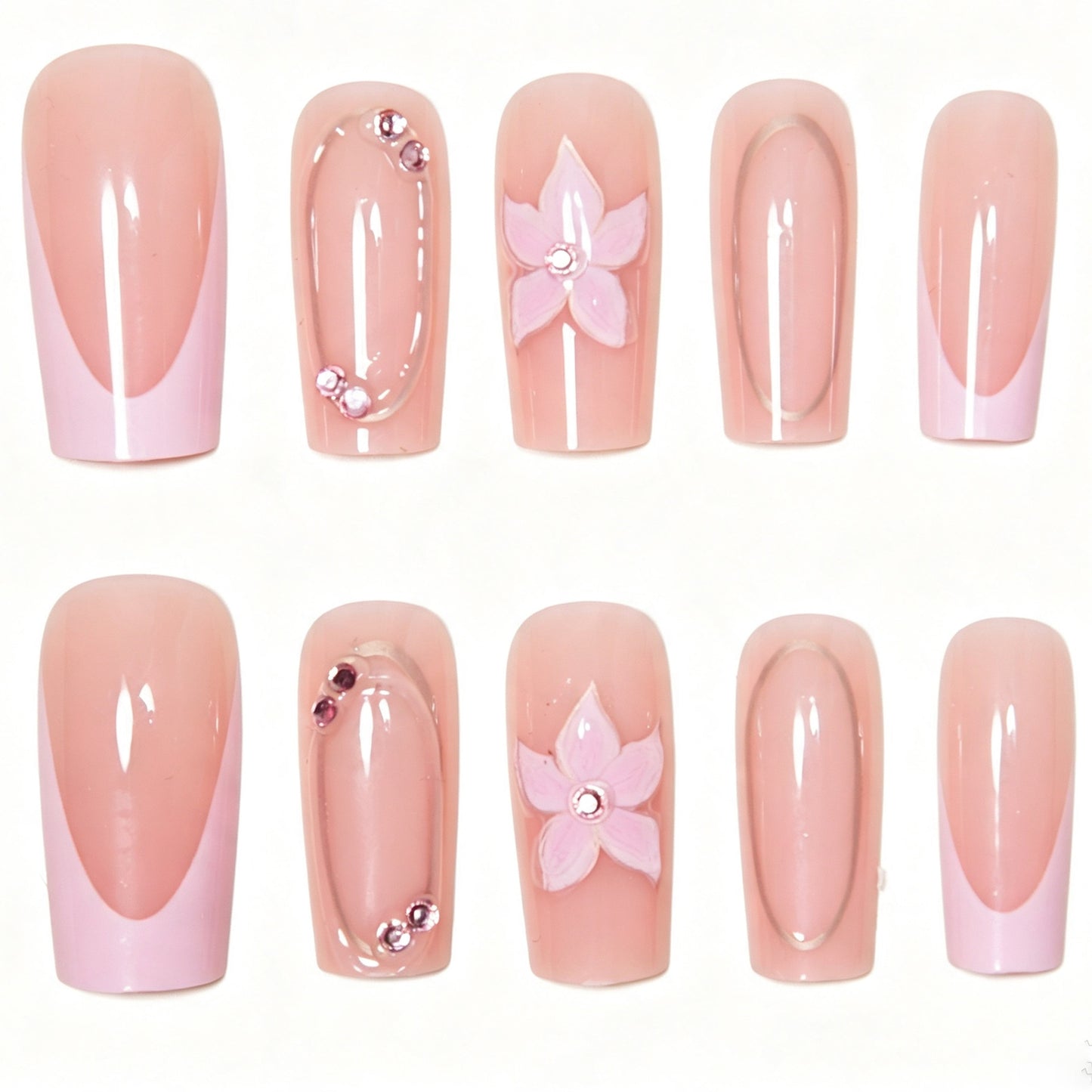 Elegantes florales Nagelkunst-Set Brehn
