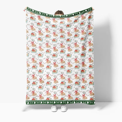 Festliche Feiertags-Fleece-Decke