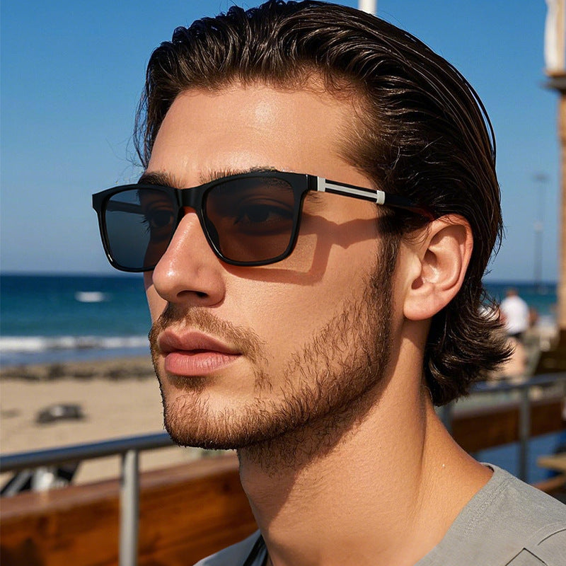 Herren Klassische Quadratische Sonnenbrille Brehn