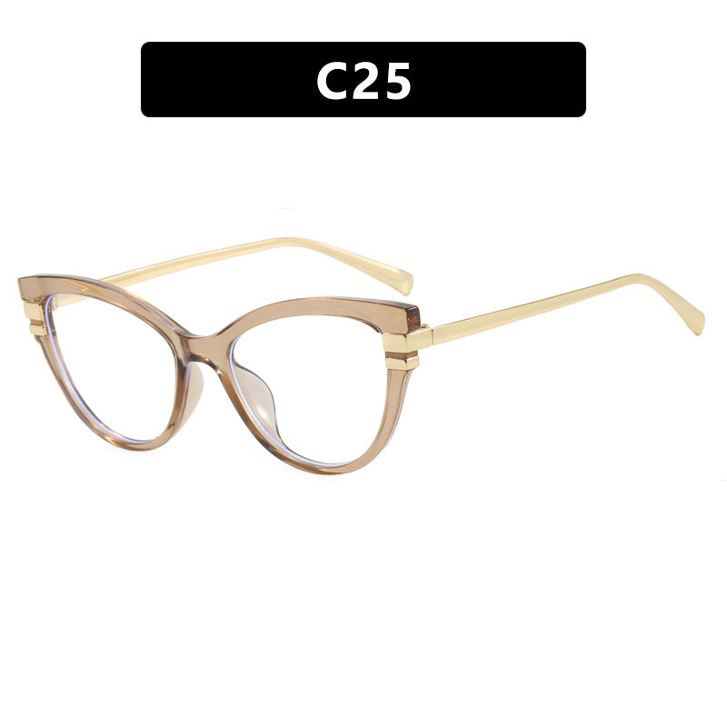 Damen Cat-Eye Sonnenbrille mit elegantem Kunststoffrahmen und goldenen Akzenten Brehn