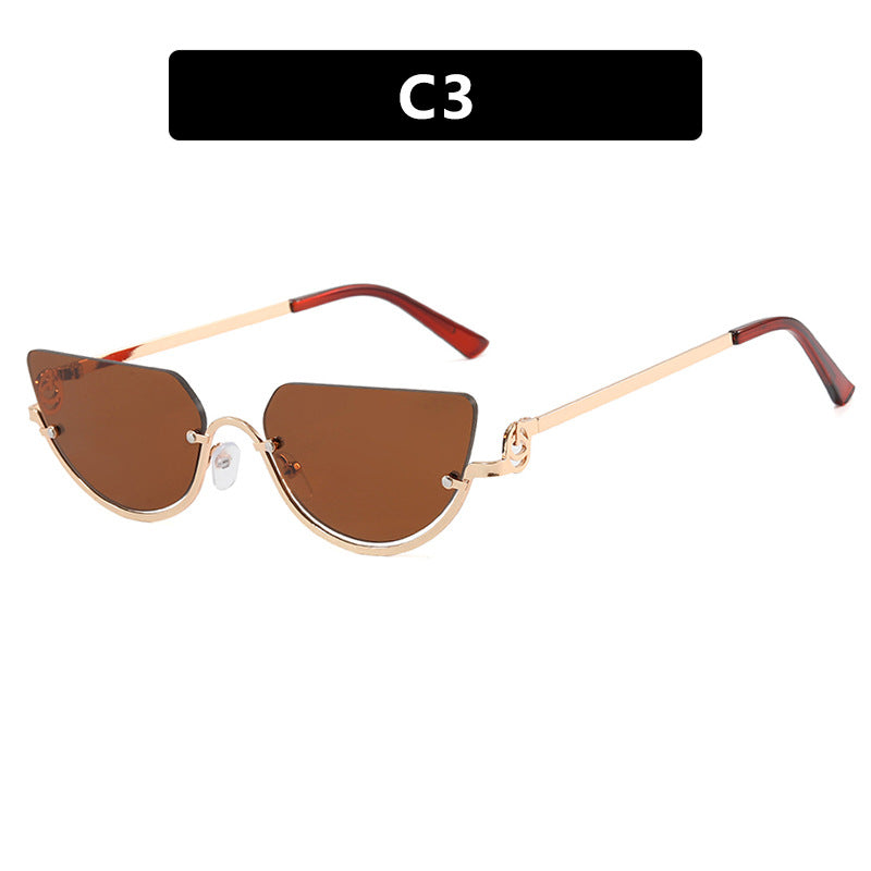 Damen Cat-Eye Sonnenbrille mit goldfarbenem Metallrahmen und UV-Schutz Brehn