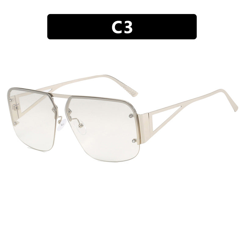 Damen oversized geometrische Sonnenbrille mit glatten Linien und schützendem UV-Filter Brehn