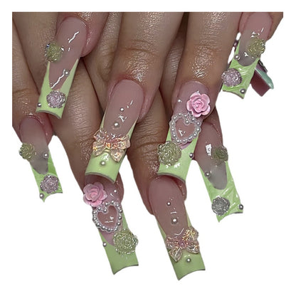 Dekorative lange 3D Nagelkunstverlängerungen