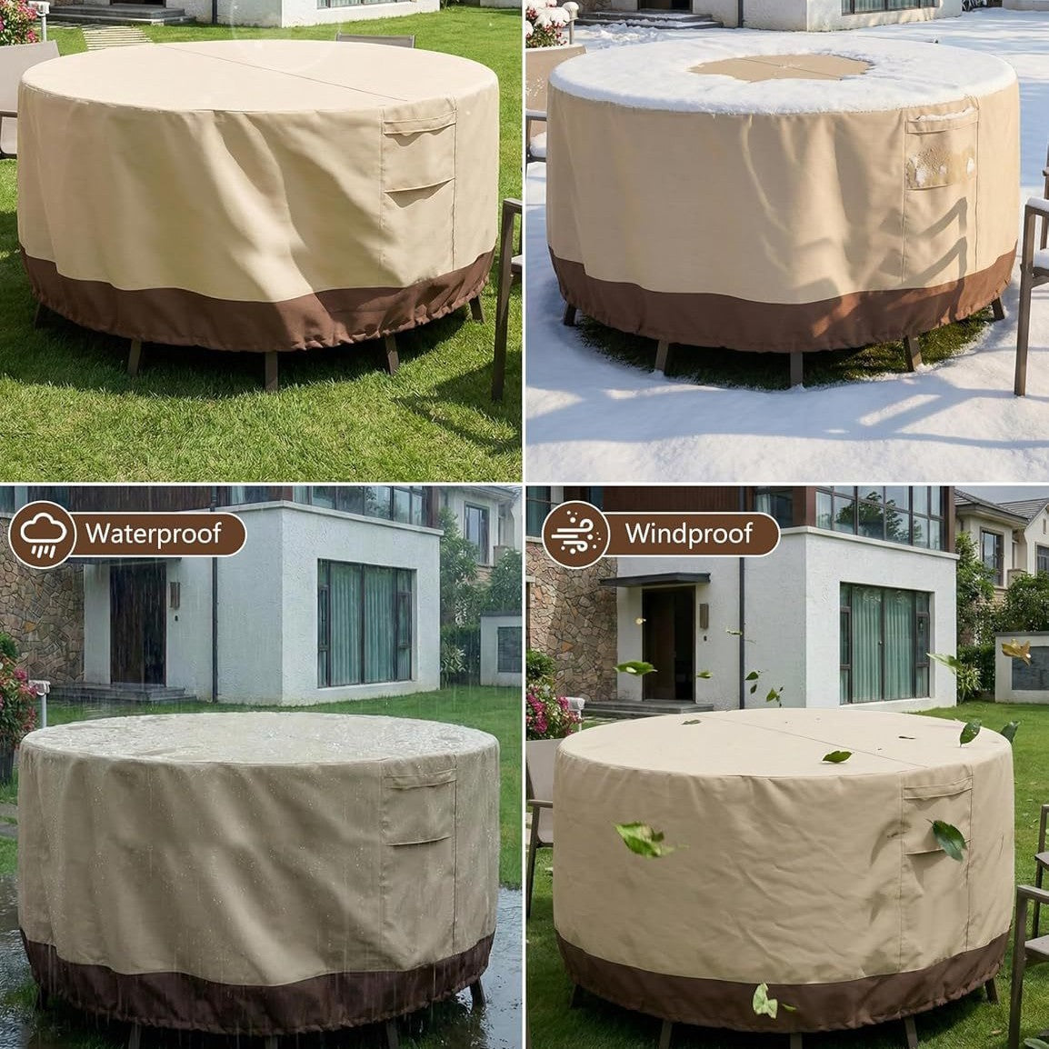 Schutzhülle für Runde Gartentische mit Atmungsaktivem Material Brehn