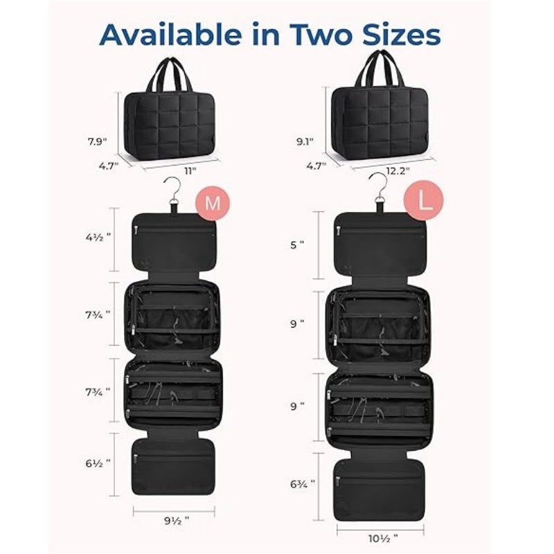 Schmuck-Organizer Tasche mit Abnehmbarem Haken und Transparenter Fächeraufteilung Brehn