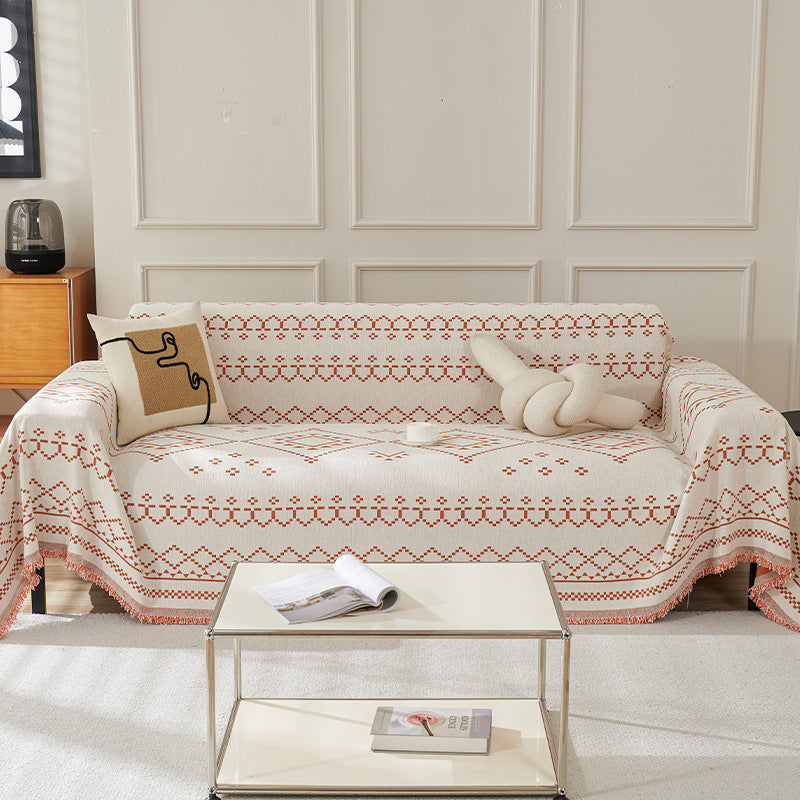 Texturiertes geometrisches Muster Sofa-Wurfdecke