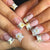 Elegante Florale Acryl-Nagelverlängerungen Brehn