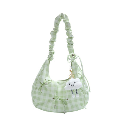 Moderne Raffung Griff Schultertasche