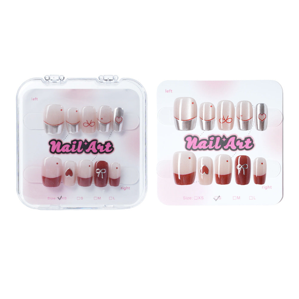 Romantisches Herz-Themen Druck-Nagelset Brehn