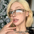Damen modische Sonnenbrille mit futuristischem Design und exquisitem Metallrahmen Brehn